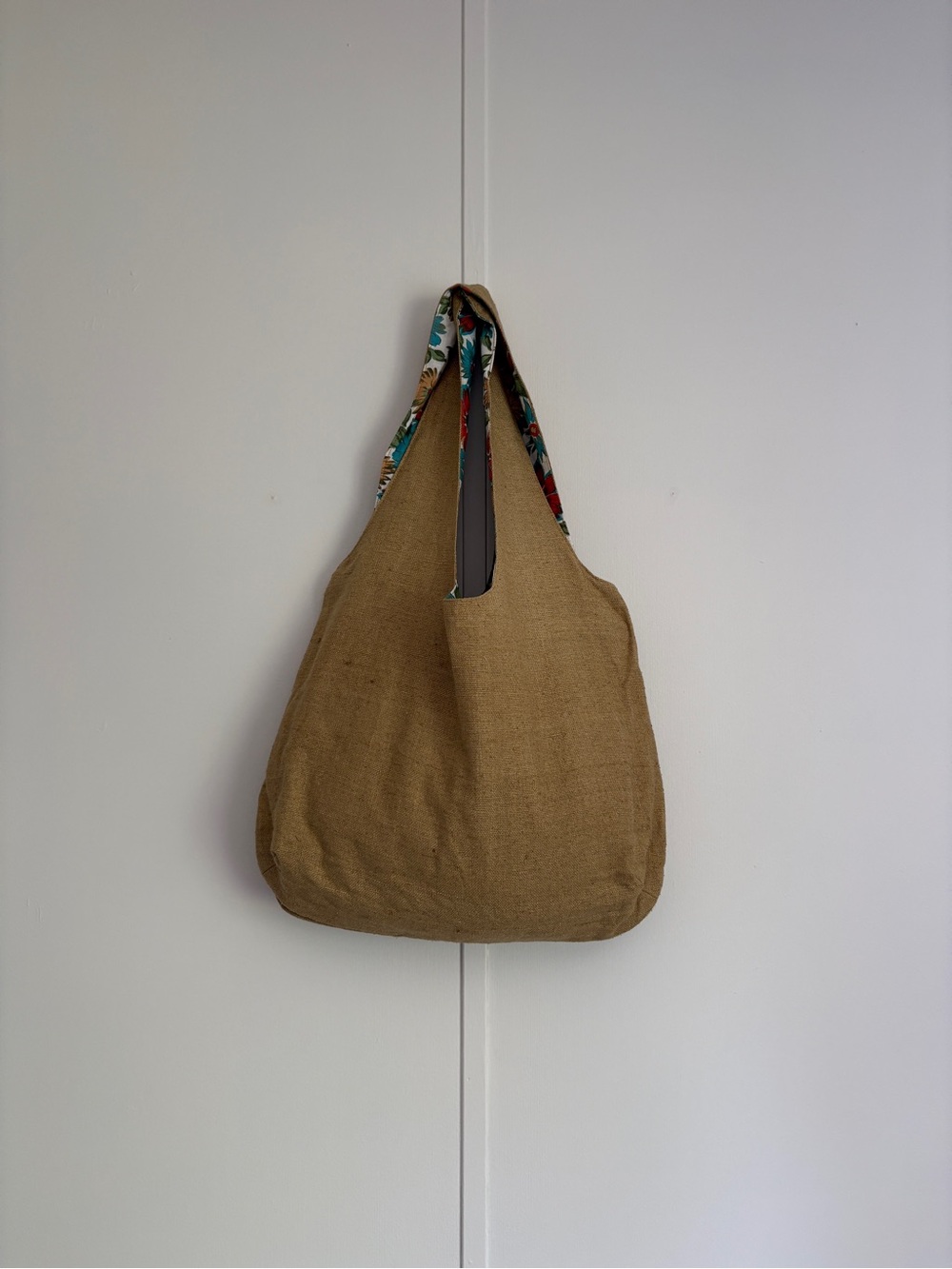 Reversible Reclaimed Fabric Tote Bag